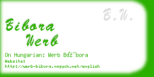 bibora werb business card